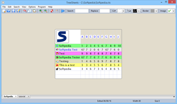 TreeSheets screenshot