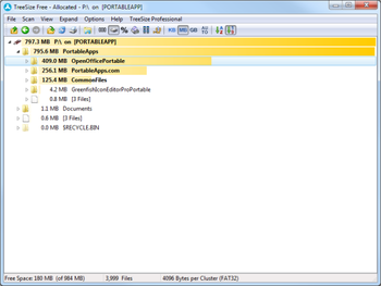 TreeSize Free Portable screenshot
