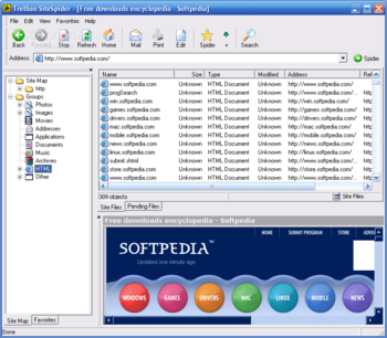 Trellian SiteSpider screenshot