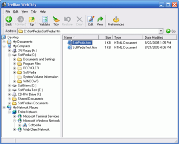 Trellian WebTidy screenshot