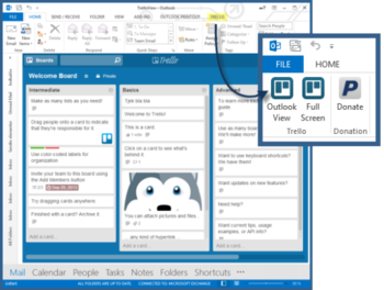 Trello for Outlook screenshot