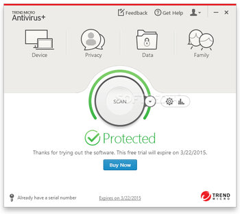 Trend Micro Antivirus+ screenshot