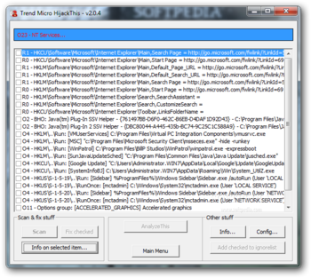 Trend Micro HijackThis Portable screenshot 2