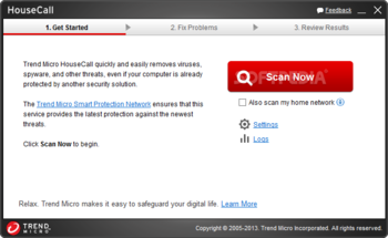 Trend Micro HouseCall screenshot