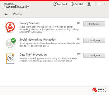 Trend Micro Internet Security screenshot 3