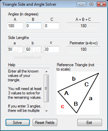 Triangle Side and Angle Solver screenshot 2