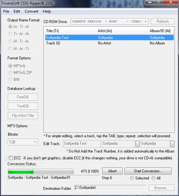 TriceraSoft CDG Ripper screenshot 2