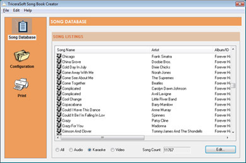 TriceraSoft Song Book Creator screenshot