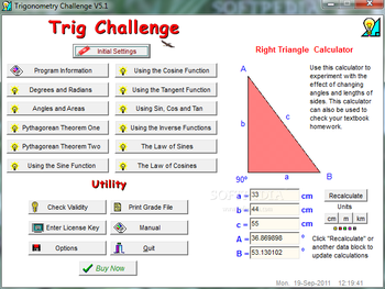 Trigonometry Challenge screenshot