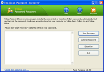 Trillian Password Recovery screenshot