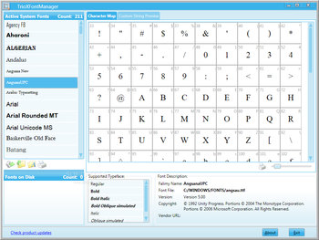 TrioXFontManager screenshot