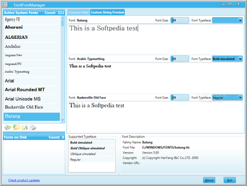 TrioXFontManager screenshot 2