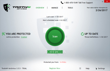 TrothAV Antivirus screenshot
