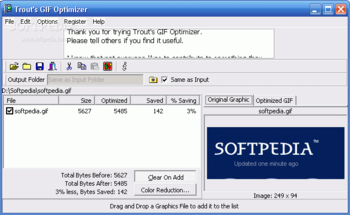 Trouts GIF Optimizer screenshot