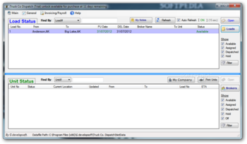 Truck Co. Dispatch screenshot