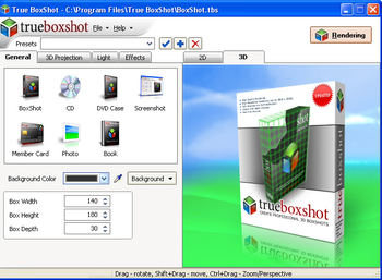 True BoxShot for Photoshop screenshot