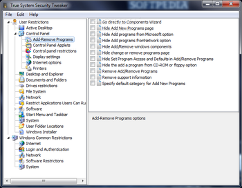 True System Security Tweaker screenshot 2