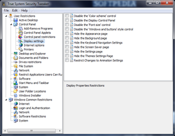True System Security Tweaker screenshot 5