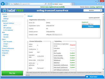 TrueConf Server screenshot