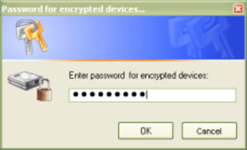 TrueCrypt PasswordDialog screenshot