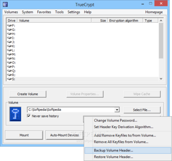 TrueCrypt screenshot 2