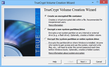 TrueCrypt screenshot 3