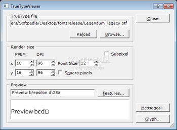 TrueTypeViewer screenshot