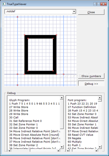 TrueTypeViewer screenshot 2