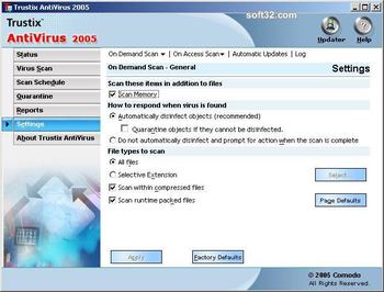 Trustix AntiVirus 2005 screenshot