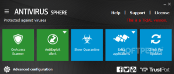 Trustport Antivirus for Servers Sphere screenshot