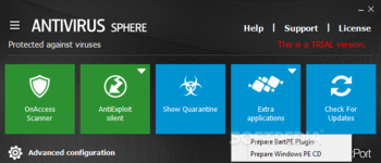 Trustport Antivirus for Servers Sphere screenshot 3