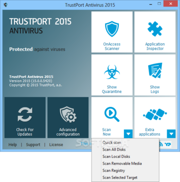 TrustPort Antivirus for Small Business Server screenshot