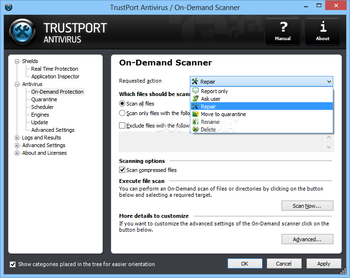 TrustPort Antivirus for Small Business Server screenshot 11
