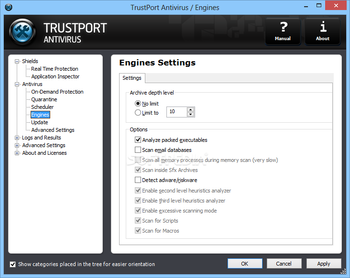 TrustPort Antivirus for Small Business Server screenshot 15