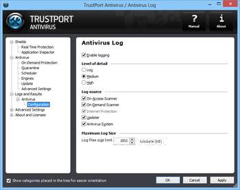 TrustPort Antivirus for Small Business Server screenshot 16