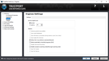 TrustPort Antivirus USB Suite Sphere screenshot 13