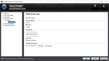 TrustPort Antivirus USB Suite Sphere screenshot 19