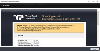 TrustPort Antivirus USB Suite Sphere screenshot 3