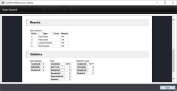 TrustPort Antivirus USB Suite Sphere screenshot 4