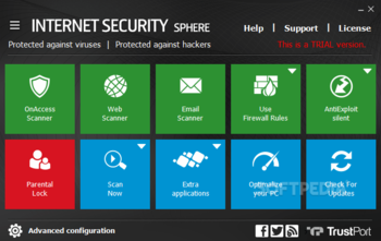 TrustPort Internet Security Sphere screenshot