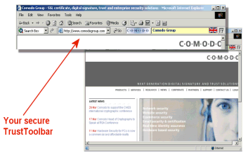TrustToolbar screenshot