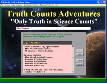 Truth in Science Counts screenshot