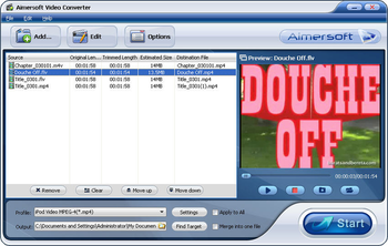 TS to DVD converter screenshot 2