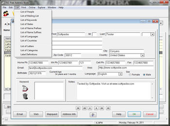 TSC Free Address Book screenshot 4
