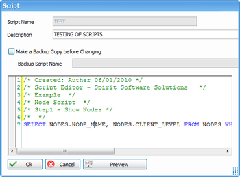 TSM Script Editor screenshot 2