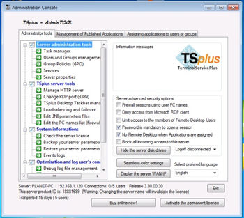 TSplus 2009 screenshot 2