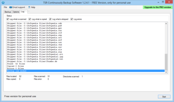 TSR Continuously Backup FREE screenshot 3