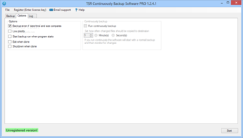 TSR Continuously Backup Software PRO screenshot 2