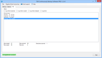 TSR Continuously Backup Software PRO screenshot 3
