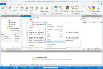 TSW WebCoder 2013 Professional screenshot 2